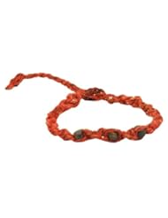 Jewelry: Red Yak Bone Handmade Beaded Hemp Bracelet, Friendship Bracelet, Surf Bracelet - Hinky Imports