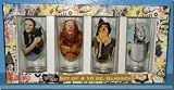 Wizard of Oz * 4 - 10 Oz Glasses * 6 Figures