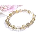 パワーストーン*天然石・ルチルクォーツ(金針入り水晶)細身ブレスレット