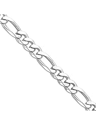 .925 Sterling Silver 15 mm High Polish Figaro Link Chain Necklace - 30" inches