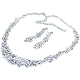 Crystal Bridal Jewelry Sets Hotsale Necklace+earrings Classic Jewelry Wedding Accessory, Party Jewelry
