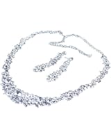 Crystal Bridal Jewelry Sets Hotsale Necklace+earrings Classic Jewelry Wedding Accessory, Party Jewelry