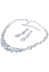 Crystal Bridal Jewelry Sets Hotsale Necklace+earrings Classic Jewelry Wedding Accessory, Party Jewelry