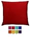 DreamHome - Solid Faux Suede Decorative Pillow Cover/Sham (26x26, Hot Red)