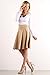 Simlu Womens White Short Cropped Top, Cheap Summer Top with Long Sleeves, White, Medium