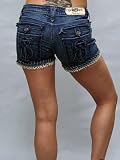 TAVERNITI SO JANIS 3D DENIM SHORTS IN VINTAGE BLUE