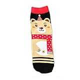 WeiMiSi　クリスマス　ソックス　可愛いキャラクター　絵柄　靴下　くま