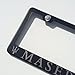 Matte Black Laser Engraved Maserati Stainless Steel USA License Plate Frame With Engraved Steel Logo Screw Cap Combo 12.25
