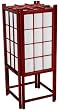 Best Simple Unique Gift Him Her - 18" Japanese Lantern Design Paper & Wood Table Lamp - 4 Colors Choices