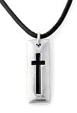 Pewter Black Cross Tablet by Bob Siemon, 18