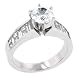 Princess Cut/Baguette Diamond Ring .71cttw (cz ctr)