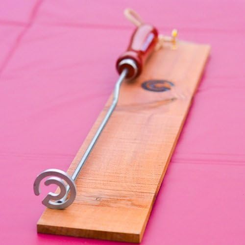 Single Letter Western Steak Branding Iron w/ Hanging Board - Letter C
