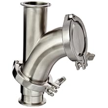 Dixon B45BY-R200 Stainless Steel 316L Sanitary Ball Check Valve, 2" Tube OD Quick Clamp