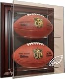 Philadelphia Eagles 2 Football Case-Up Display, Mahogany