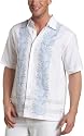 Cubavera Men's Short Sleeve 100% Linen Print Shirt
