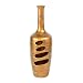 Handmade Decorative Ceramic Flower Accent Vase With Golden Brown Sheen