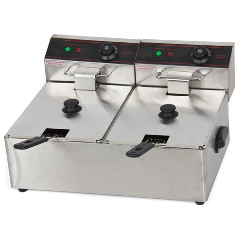 5000 Watt Commercial Double Electric Deep Fryer Restaurant Bestseller