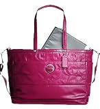 100% Authentic Coach Signature Patent Leather Tote Diaper Laptop Bag