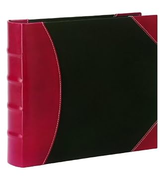 Burnes of Boston A68820 Maestro 300-Picture 2-Up Photo Album, Black/Red