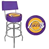 Los Angeles Lakers NBA Padded Swivel Bar Stool with Back