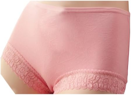 Dong Dian Women's Modal Seamless Stretch Lace Hipster Panties Pink