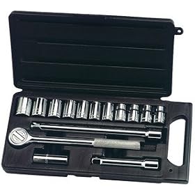 Draper DIY Series 09212 15-Piece 1/2-Inch Drive Metric Socket Set