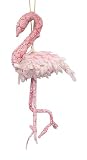 Club Pack of 12 Under the Sea Ruffled Back Pink Flamingo Christmas Ornaments