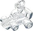 Sterling Silver Race Car Charm