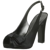 Nine West Women's Sweetlife,Black Satin,8.5 M
