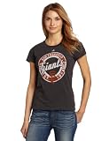 MLB Women's San Francisco Giants Retroized Short Sleeve Crew Neck Tee (Charcoal Heather, Large)