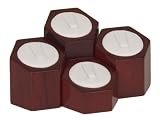 KCF 49192 Jewelry Display Set for Rings, 4-Columns, Rosewood/White
