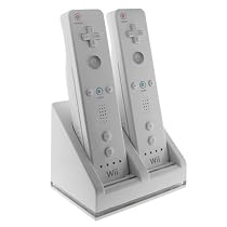 Dual Wii Blue Light Charger and 2 Rechargeable Battery Packs