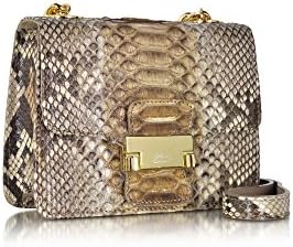 GHIBLI WOMEN'S 4383667 BROWN PYTHON SKIN SHOULDER BAG