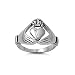 Stainless Steel Celtic Irish Claddagh Women Ring Band
