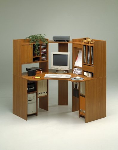 Toller PC-Ecktisch Eckschreibtisch Dekor Kirsche Computertisch