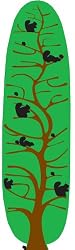 Wallcandy Arts Chalkboard Growth Chart With Acorns & Squirrels - 1 Kit