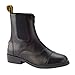 Saxon Equileather Ladies Zip Up Paddock Boot - Size 7.5 Black