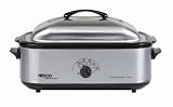 Nesco 4808-25PR 18-Quart Roaster Oven with Porcelain Cookwell, Stainless