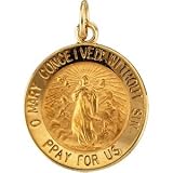 PRE-HOLIDAY SALE!!! 10% OFF 14K Yellow Gold Immaculate Conception Medal - 22.00mm