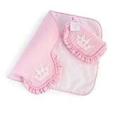 Mud Pie Baby Little Princess Pink Gingham Diaper Changing Mat, Crown