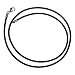 Produkt-Bild: Schwarze Halskette aus Kautschuk 2mm 40cm Silberverschlu&szlig; Schmuck