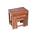 CADIZ SOLID SHEESHAM NEST OF 3 TABLES
