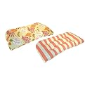Wicker Settee Cushion Beige/Orange - 18x37"