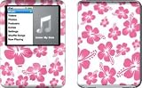 Pink Hibiscus Design Protective Decal Skin Sticker for Apple iPod nano 3G (3rd Generation) 4GB/ 8GB Player