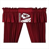 Bundle-58 Kansas City Chiefs Drapes and Valance (2 Pieces)