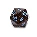 Jumbo d20 Counter - Speckled 34mm Dice: Blue Stars