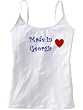 MADE IN GEORGIA - State Series - White Women's / Girls Camisole (Girlie / Babydoll)