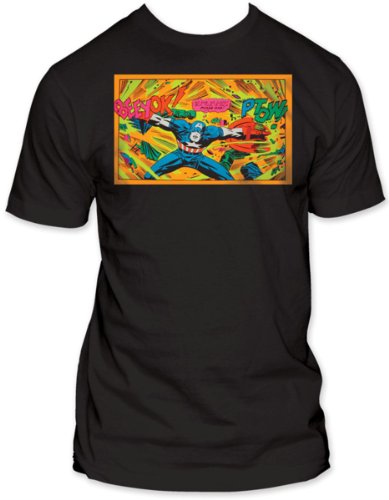  Men's Marvel Comics Captain America Phase One Fitted Jersey T-shirt