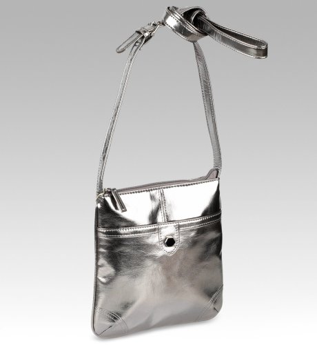 Metalic-Effect Cross Body Bag