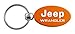 Jeep Wrangler Orange Aluminum Oval Key Chain